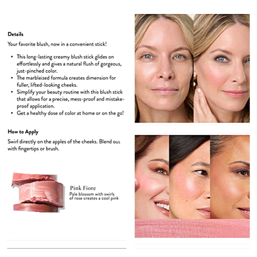 NIB Laura Geller Pink Cream Blush Italian Marble Blush Stick Pink Fiore - Picture 10 of 10